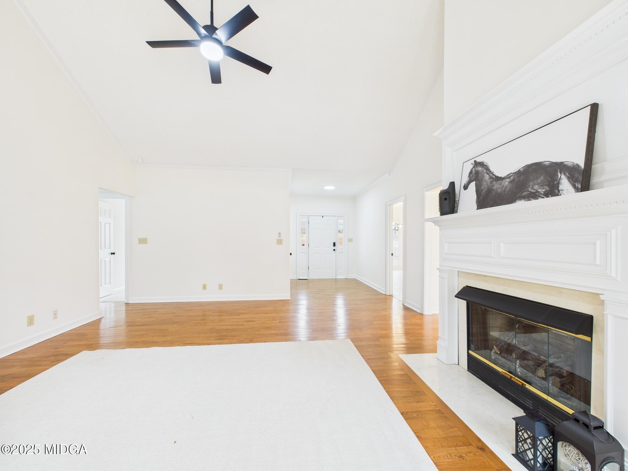 607 Chastain Place Macon, GA 31210 - Photo 11 of 63 a living room with a fireplace furniture and a wooden floor