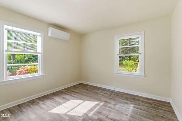 an empty room with a window