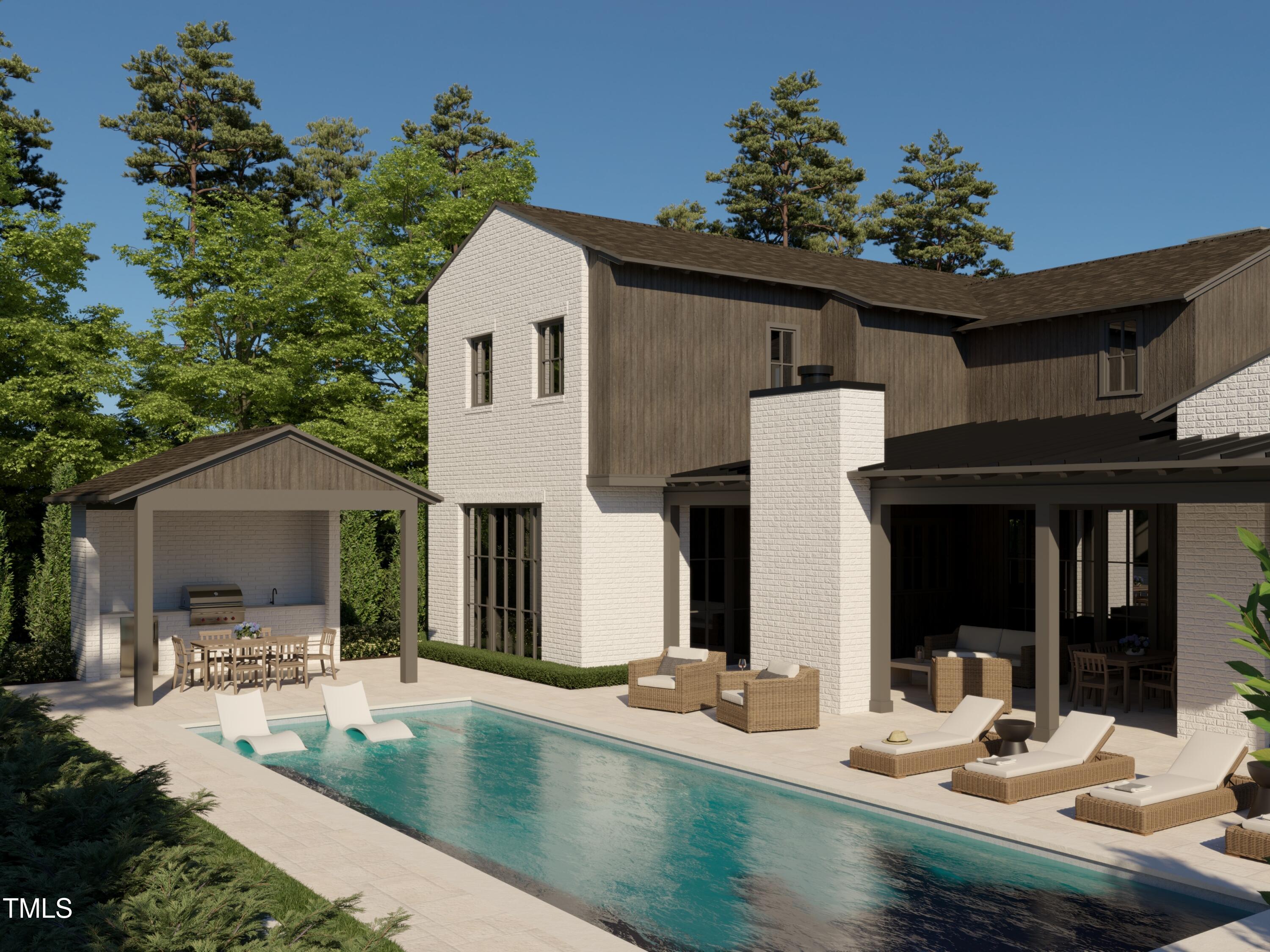 1222 Duplin Road Raleigh, NC 27607 - Photo 36 of 39 Future pool rendering, designed by Dixon/Kirby.