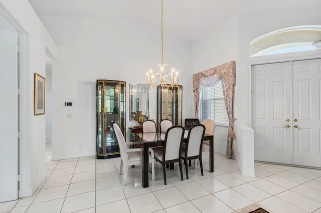 a view of a lake with a big yard