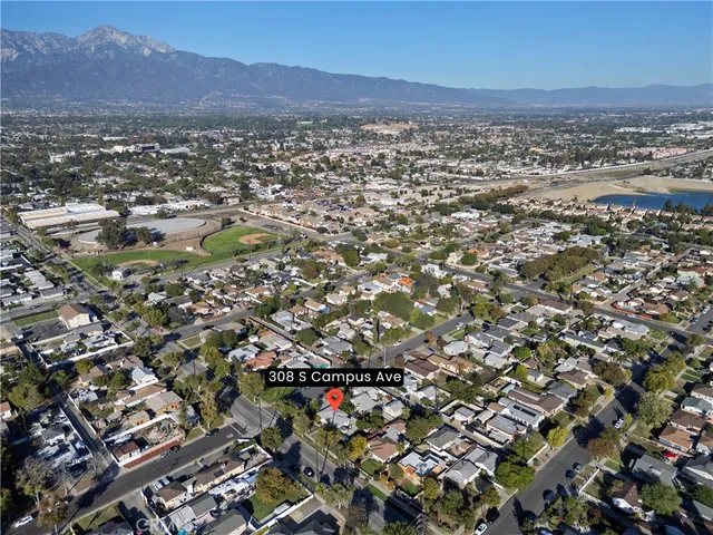 an aerial view of multiple house