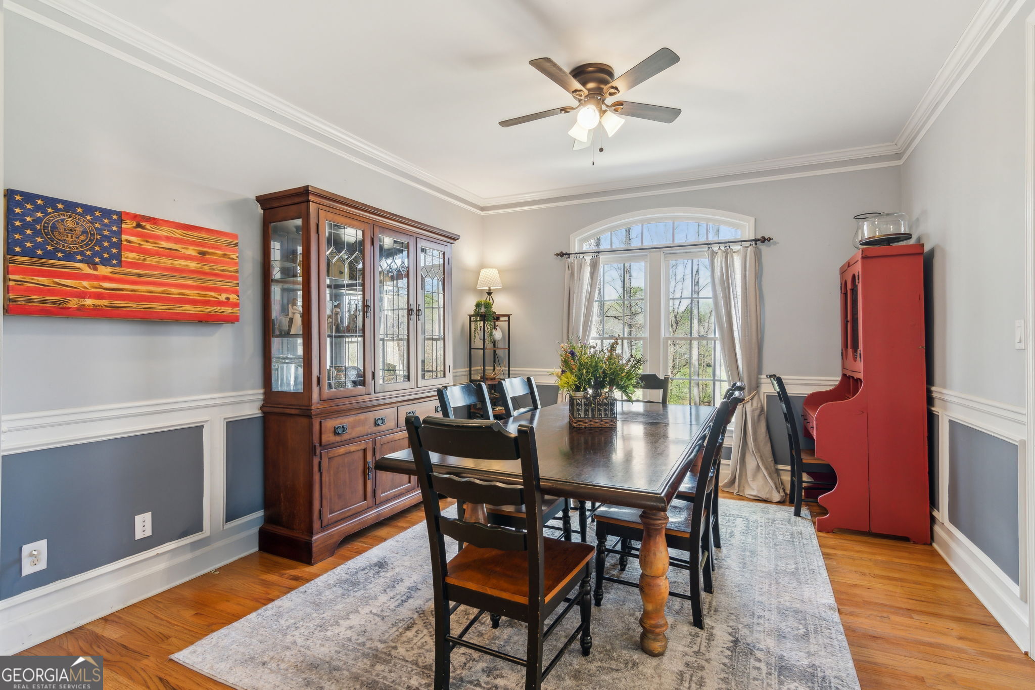 5388 Frazer Road Buford, GA 30518 - Photo 7 of 100 a view of a dining room with furniture window and wooden floor