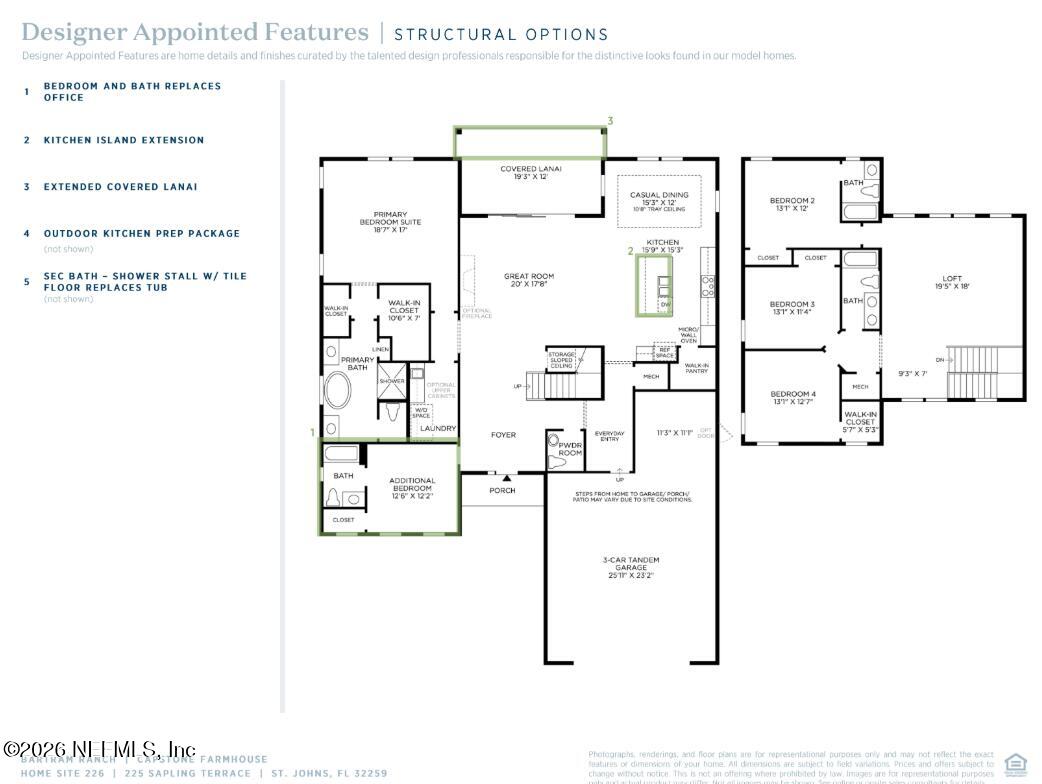 225 Sapling Terrace St. Johns, FL 32259 - Photo 15 of 15 Capstone Floorplan w Options 226