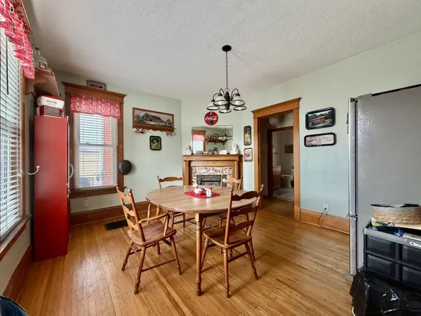 a stove top oven sitting inside of a room
