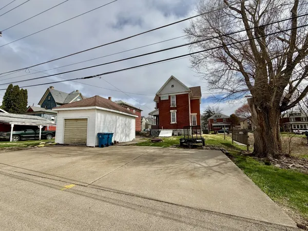 a view of a house with a back yard