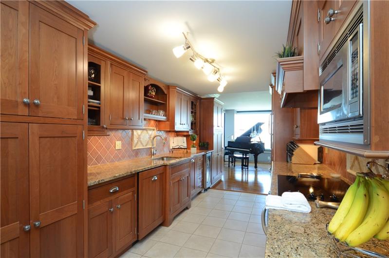 1 Trimont Lane, Unit 470D Pittsburgh, PA 15211 - Photo 9 of 21 Custom Built Cabinets, Granite Counter Tops, Tile Back Splash, Wine Refrigerator and Pantry.