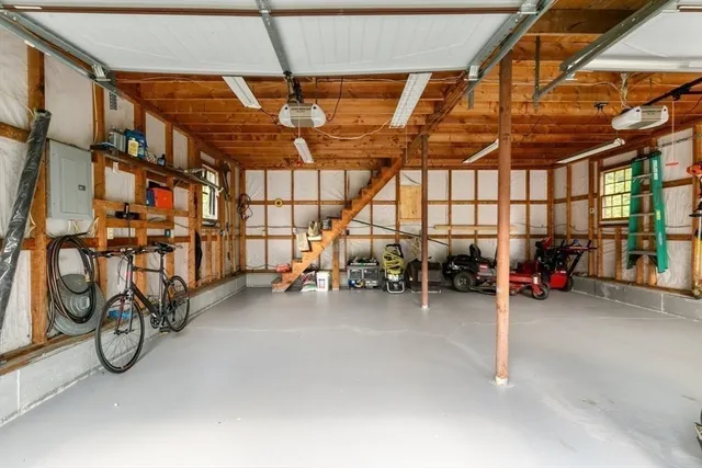 a black white and white photo of a floor