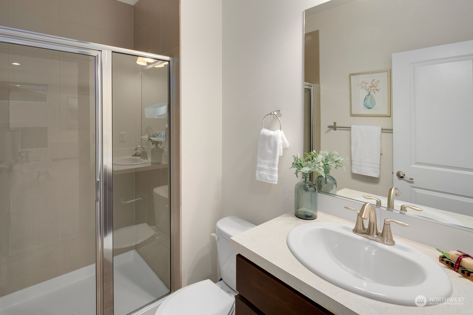 17605 3rd Avenue Southeast Bothell, WA 98012 - Photo 32 of 38 a bathroom with a sink toilet and shower
