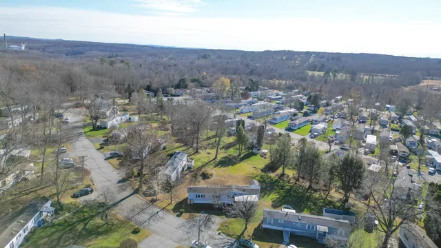 a view of a city with mountain