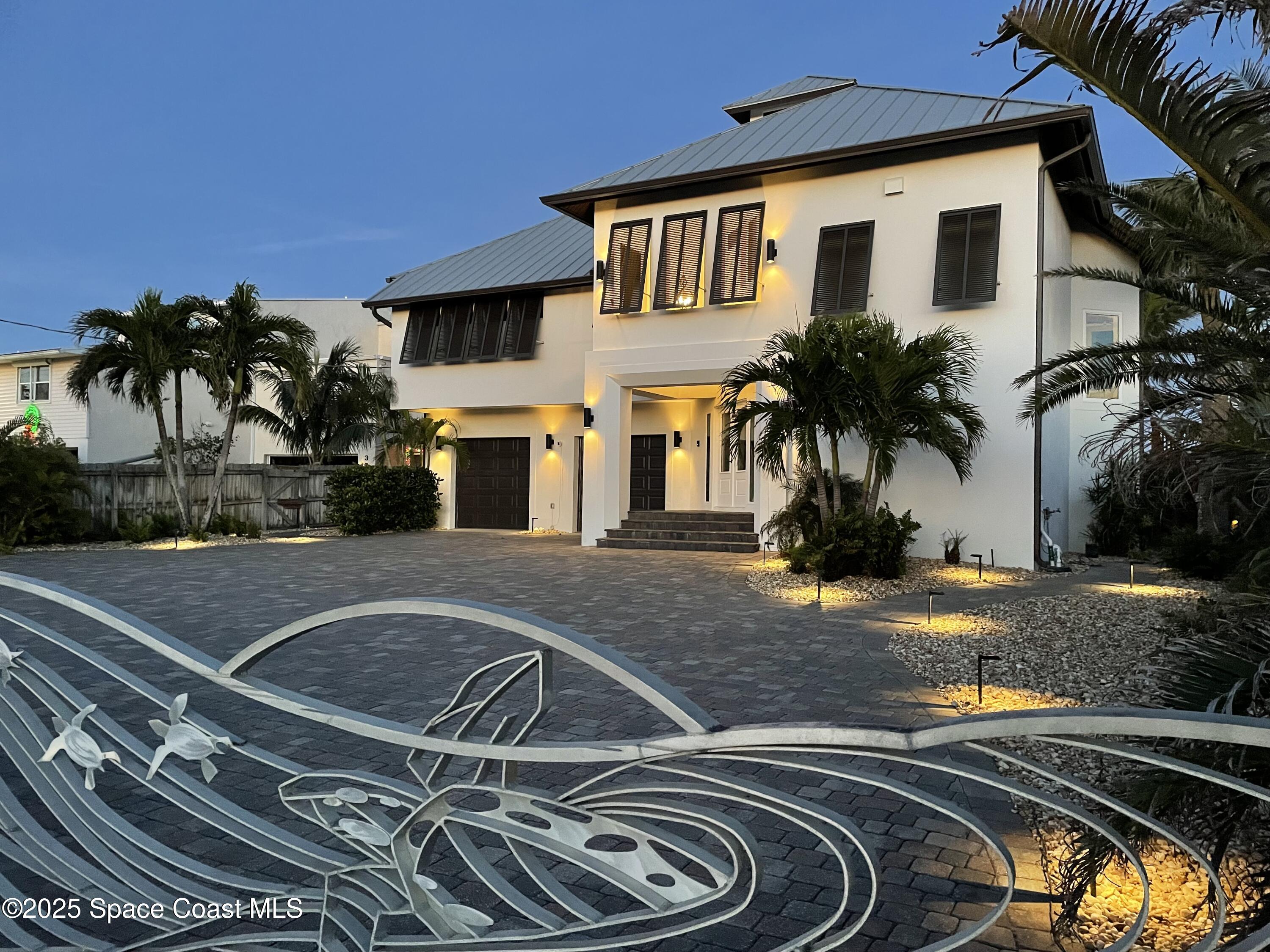 front at dusk w gate