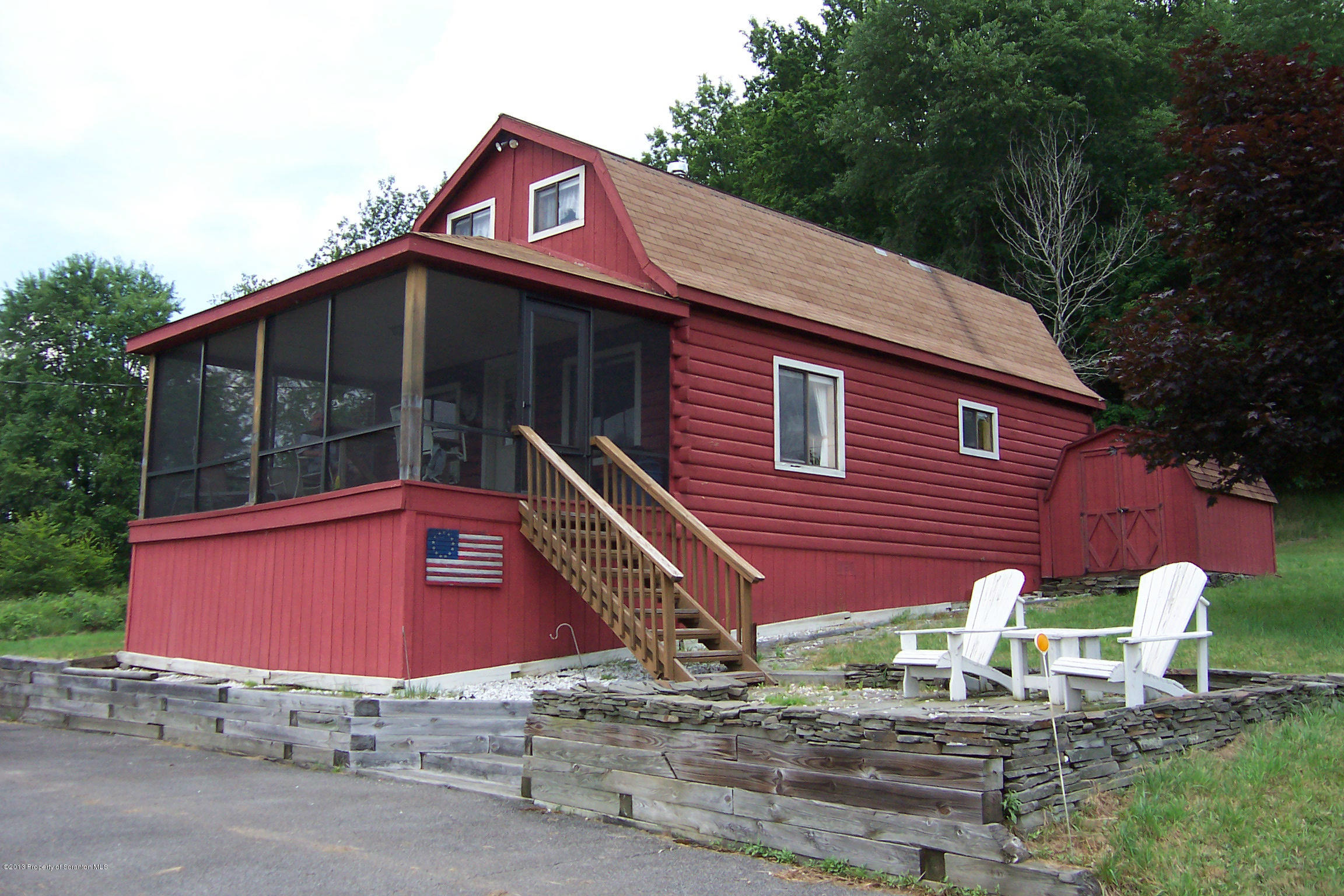 0 Olver Road Harford, PA 18823 - Photo 1 of 15 Front of log cabin