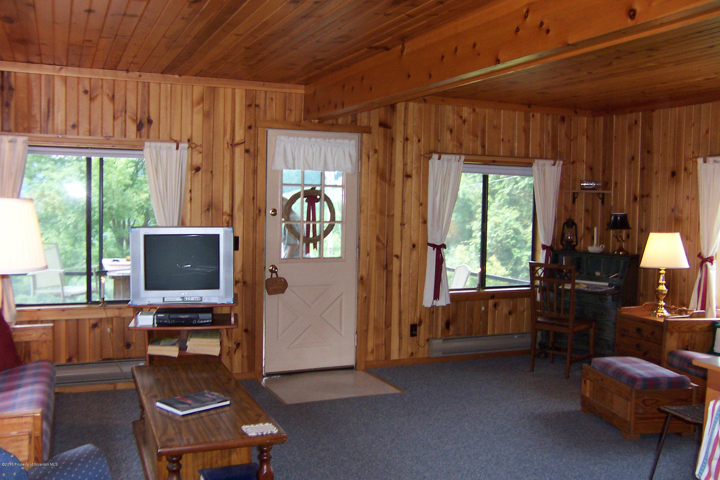 0 Olver Road Harford, PA 18823 - Photo 4 of 15 Living Room w/knotty pine ceiling & wall