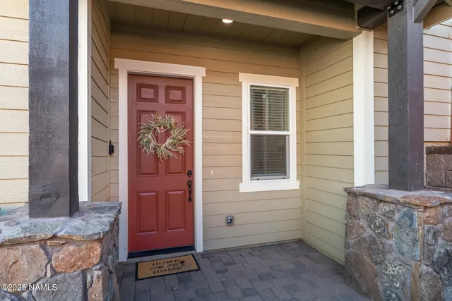 a view of front door of house
