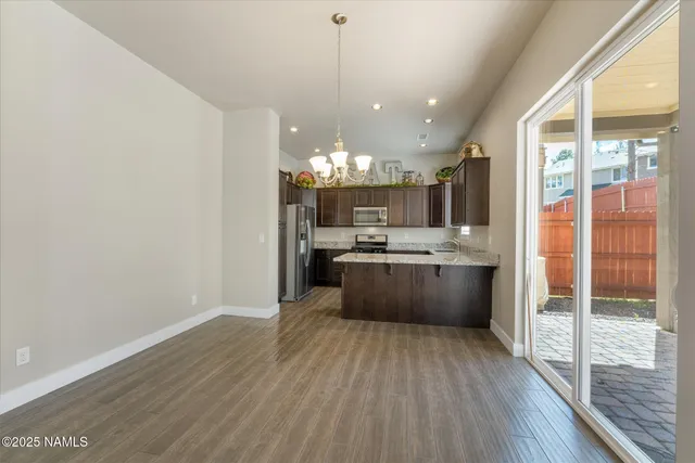 a large kitchen with a lot of counter space