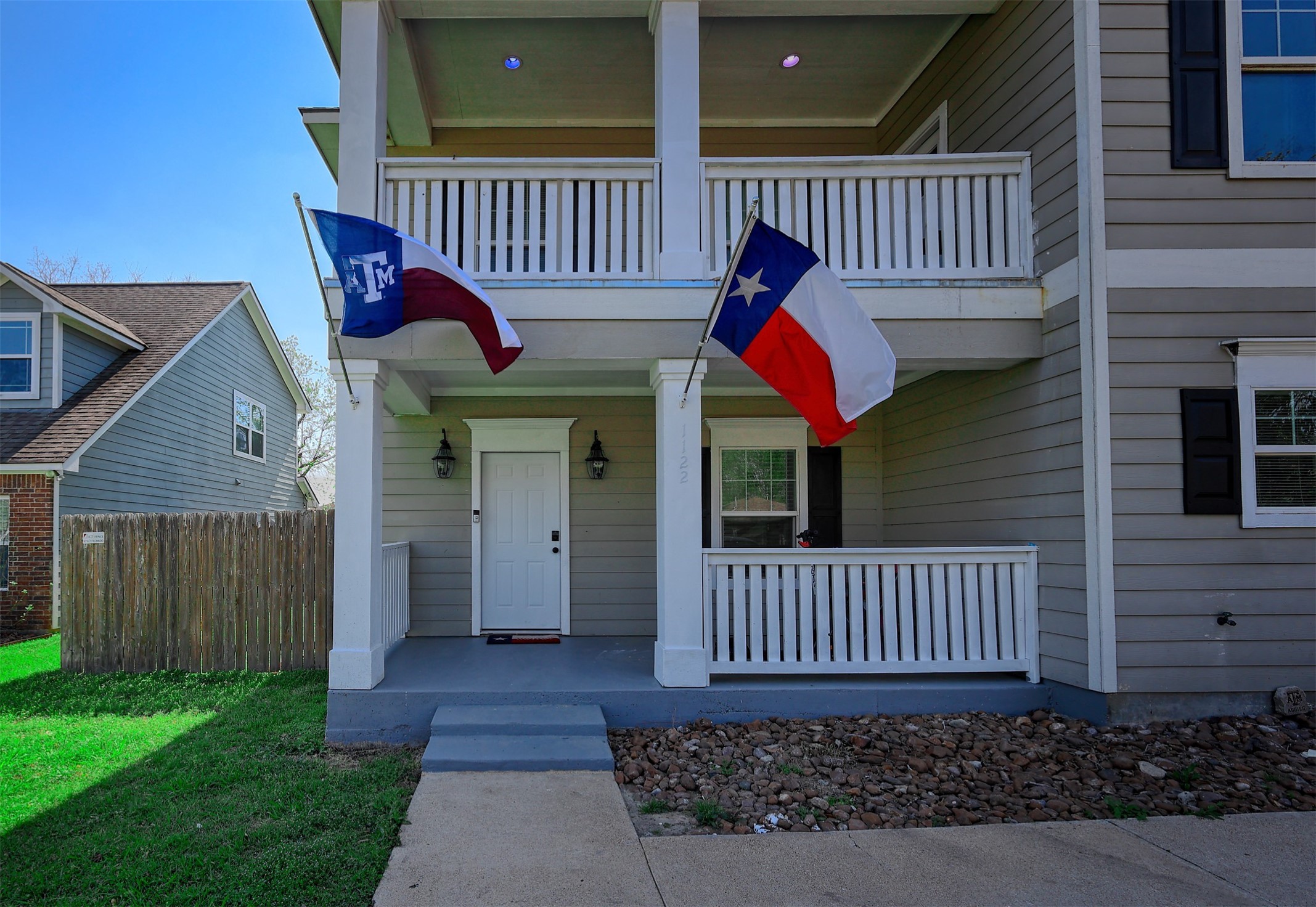 1122 Detroit Street College Station, TX 77840 - Photo 4 of 48 Party porch on ground level and study balcony above.
