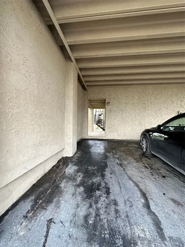 a view of a garage