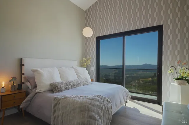 a room with painting on the wall