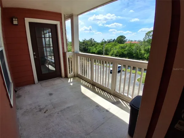 a view of a balcony