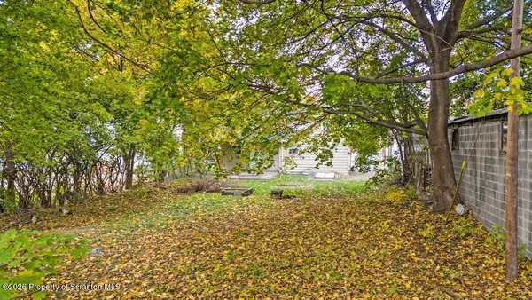a view of backyard with green space