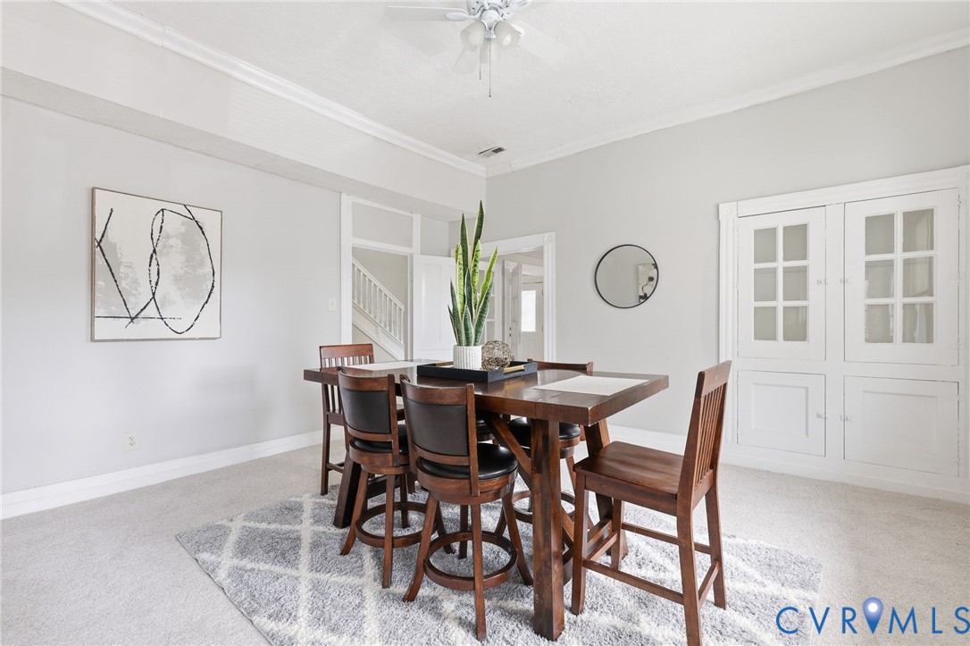 1022 South Main Street Blackstone, VA 23824 - Photo 10 of 35 Large (15x15) dining room with new carpet, fresh p