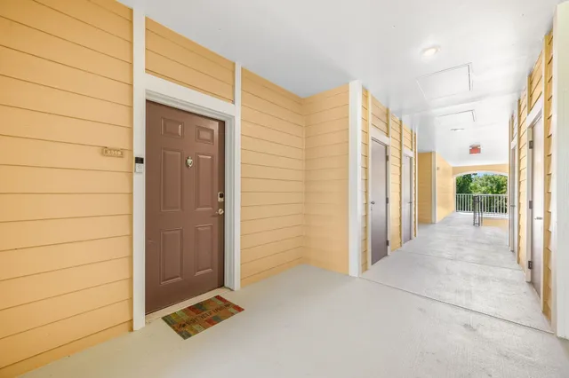 a view of a park with slide