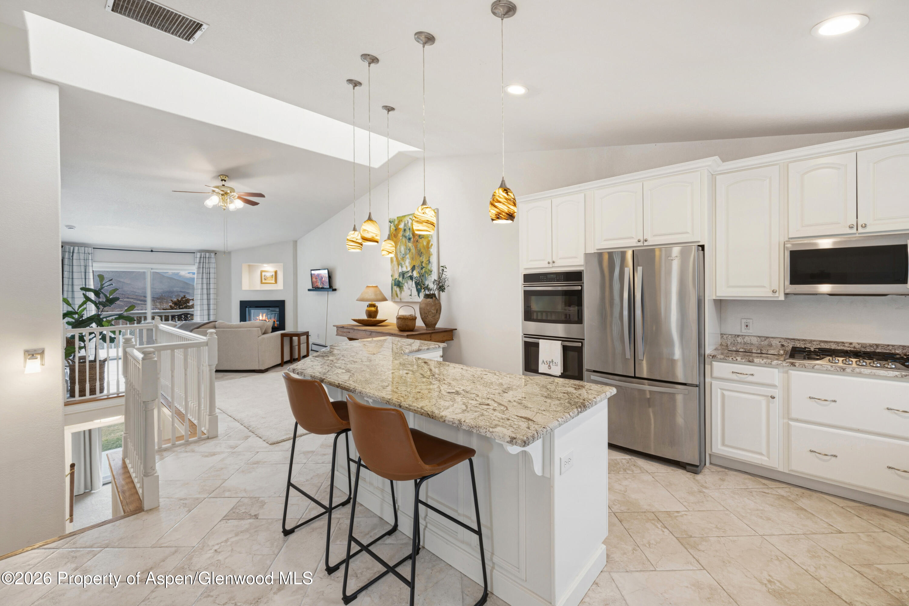 overview of kitchen and living room