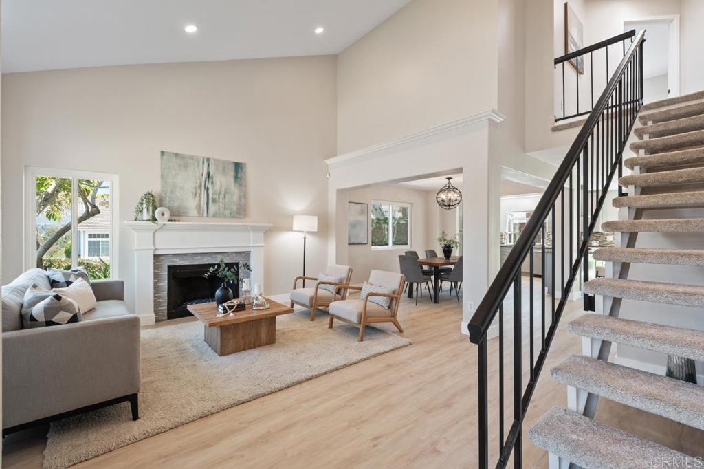 536 Heather Ridge Road San Marcos, CA 92078 - Photo 5 of 66 a living room with furniture and a fireplace