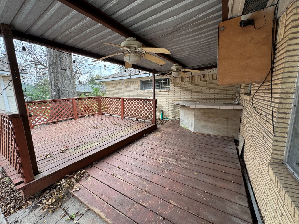 3007 Trenton Road Houston, TX 77093 - Photo 12 of 12 a view of a balcony with wooden floor