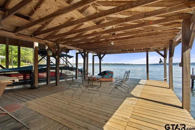 a view of a patio on the roof deck