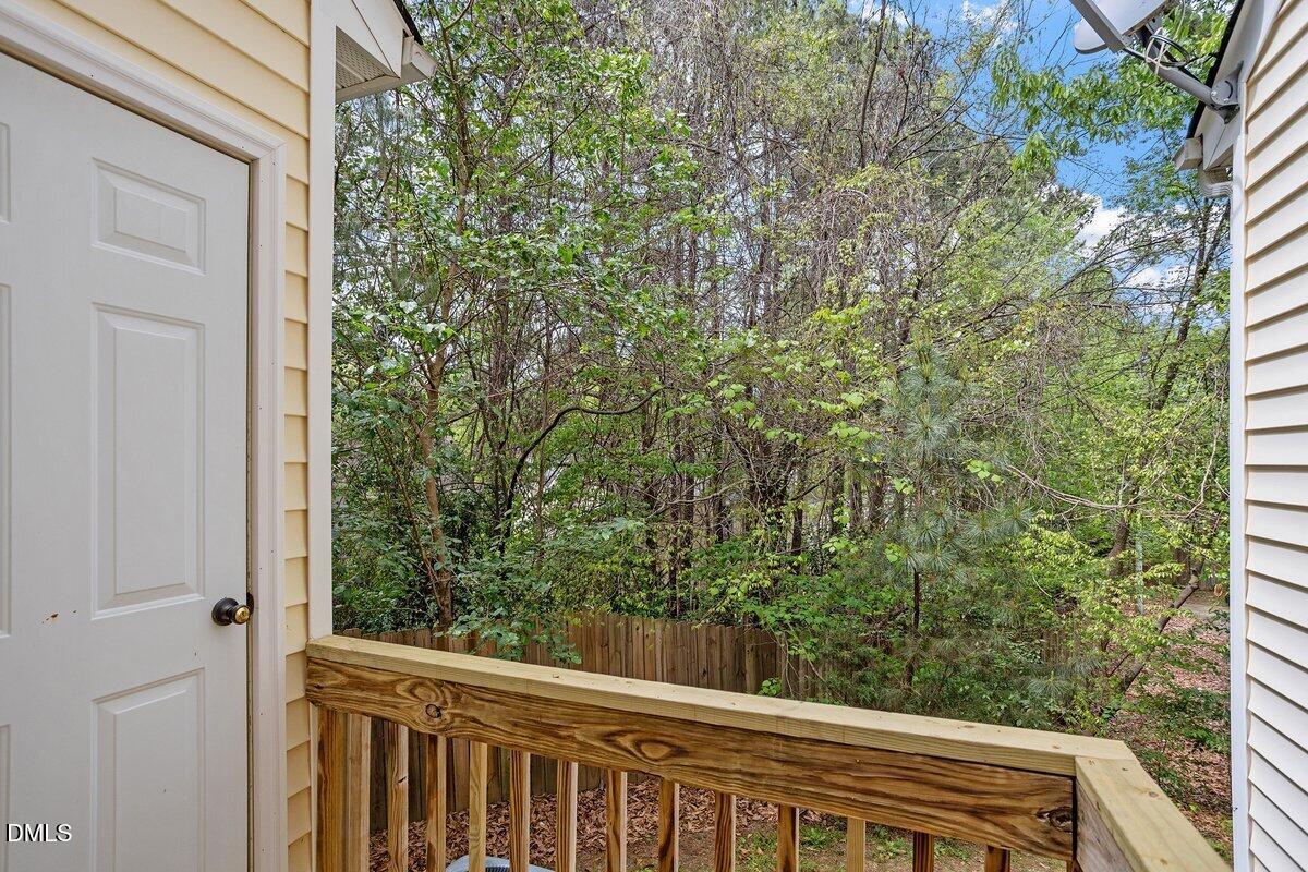 Rear deck and storage area