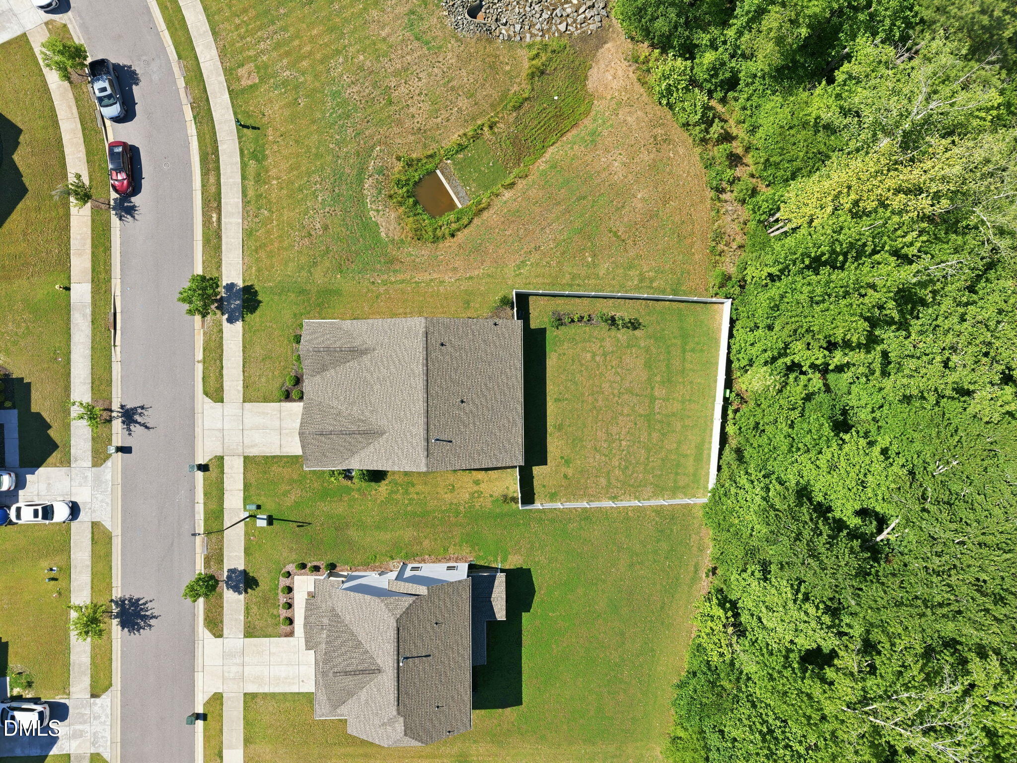 7012 Vanover Drive Raleigh, NC 27604 - Photo 37 of 41 Aerial View of Home and Yard