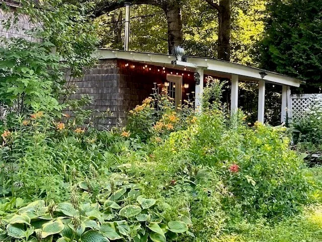 a view of a wooden deck