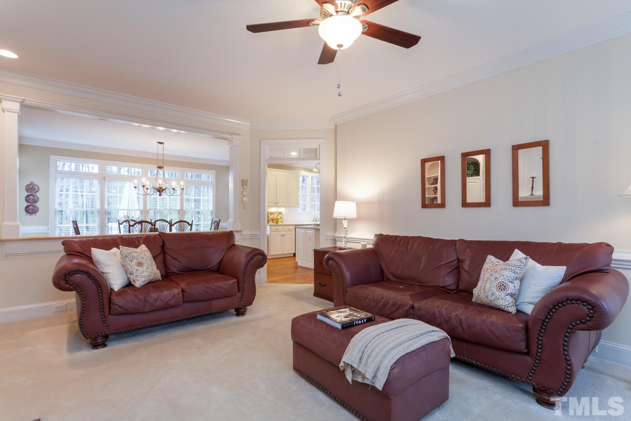 3709 White Chapel Way Raleigh, NC 27614 - Photo 7 of 25 The family room is open to the kitchen and the breakfast room. Family Room