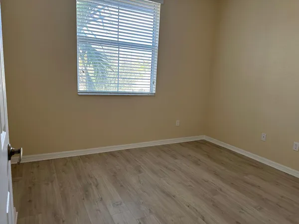 an empty room with a window