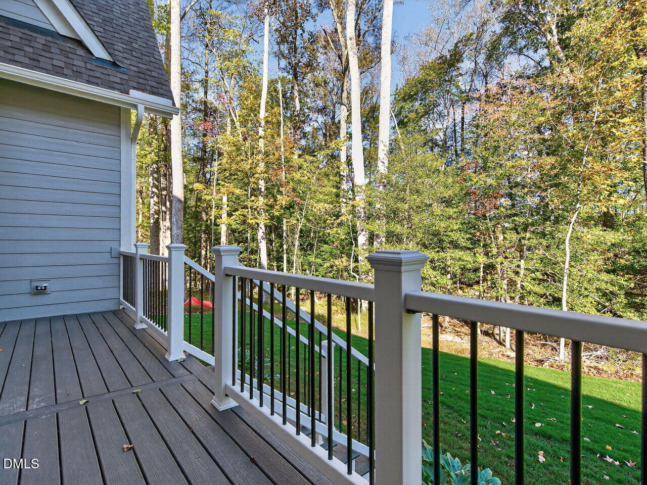 3340 Colby Chase Drive Apex, NC 27539 - Photo 52 of 59 a view of a balcony with wooden floor