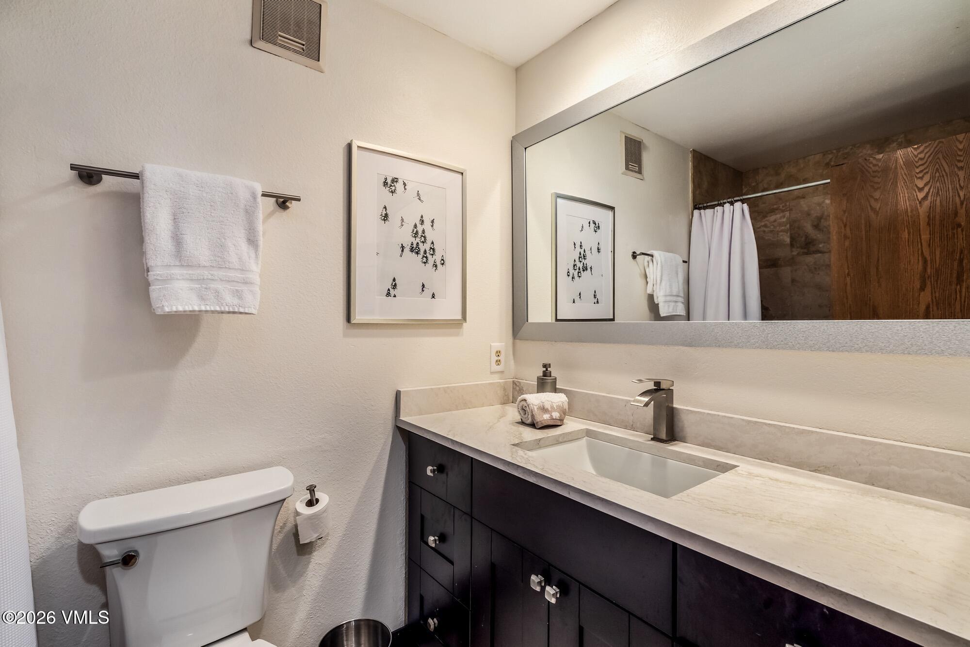 137 Benchmark Road, Unit 513 Avon, CO 81620 - Photo 23 of 31 a bathroom with a sink and a toilet