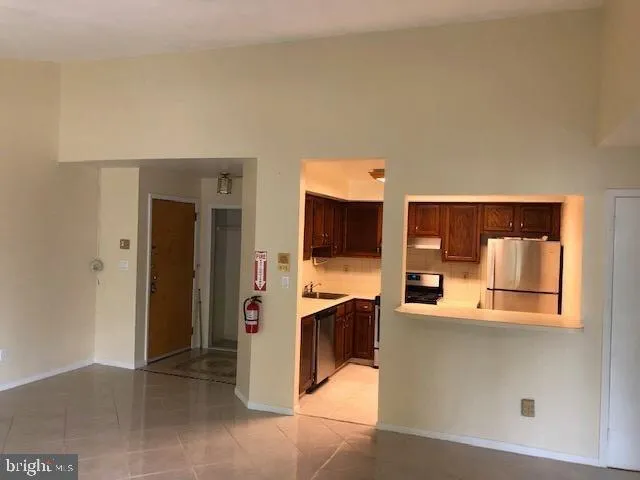 hallway with seating space