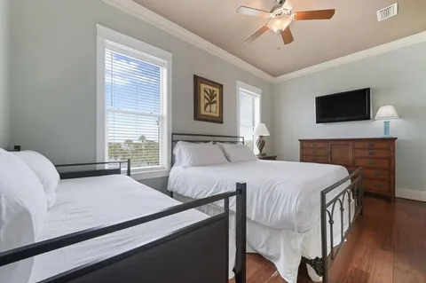 a view of a hallway with washer and dryer