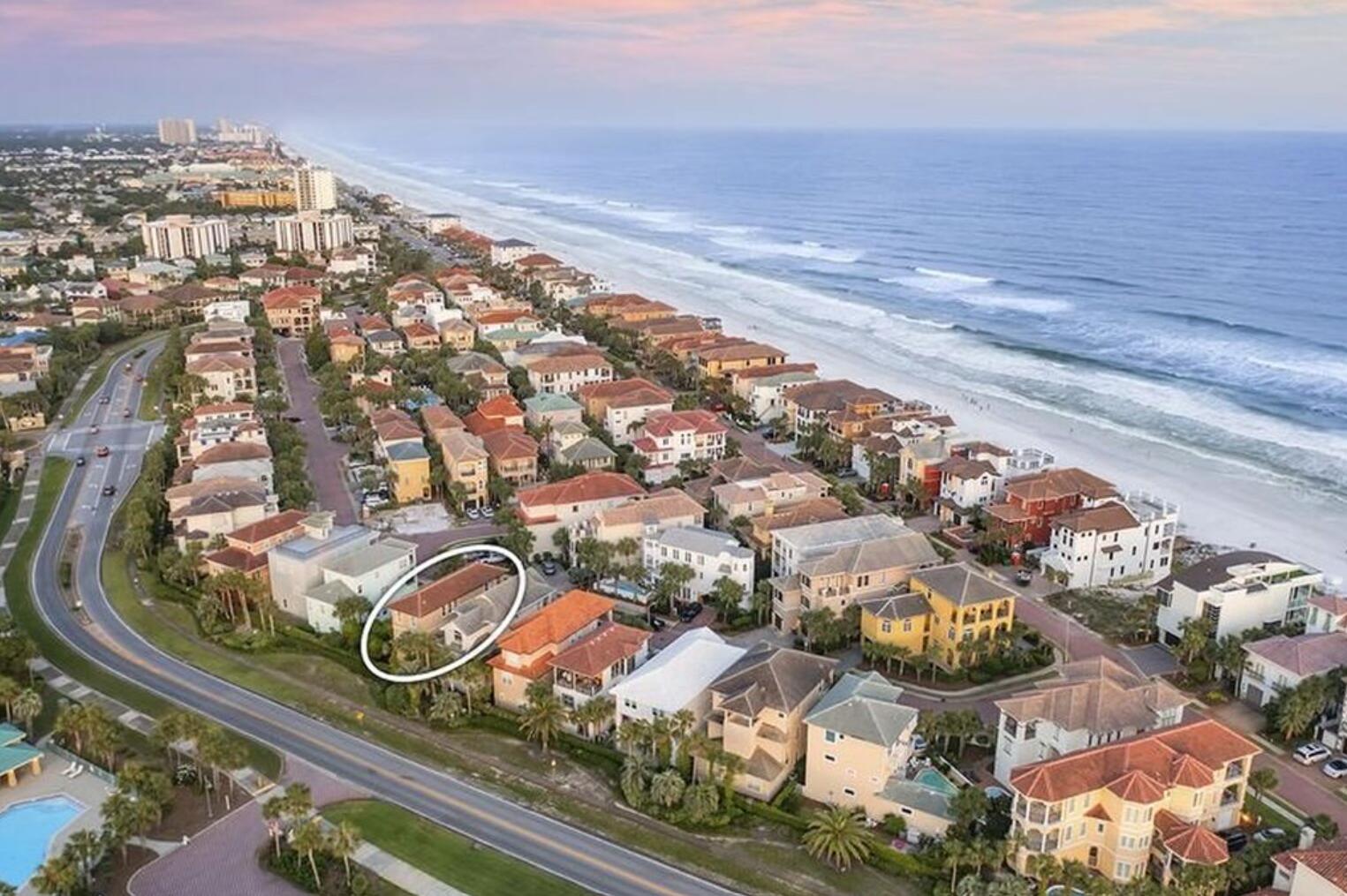 4836 Ocean Boulevard Destin, FL 32541 - Photo 34 of 44 an aerial view of residential houses with outdoor space