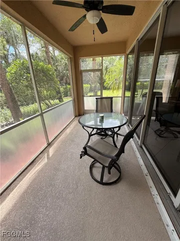 a view of an outdoor space with seating area
