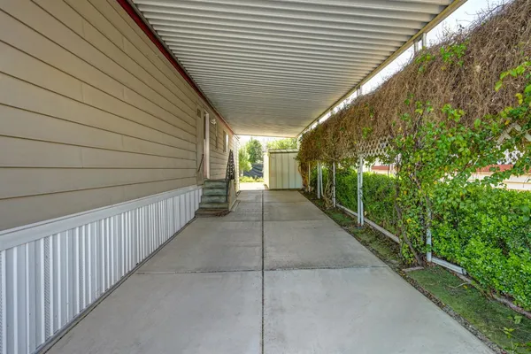 a view of a porch