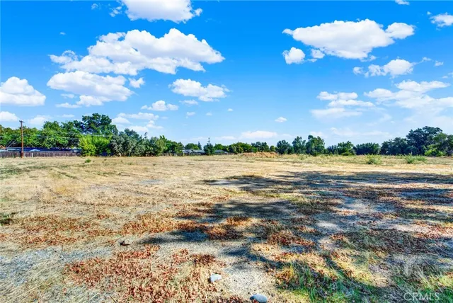 a view of a lake with houses in the background