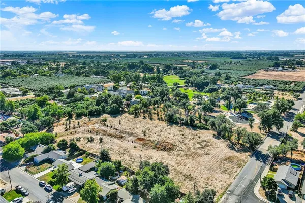 a view of a yard with a tree
