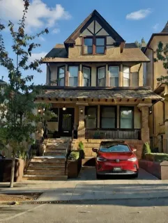 a front view of a house