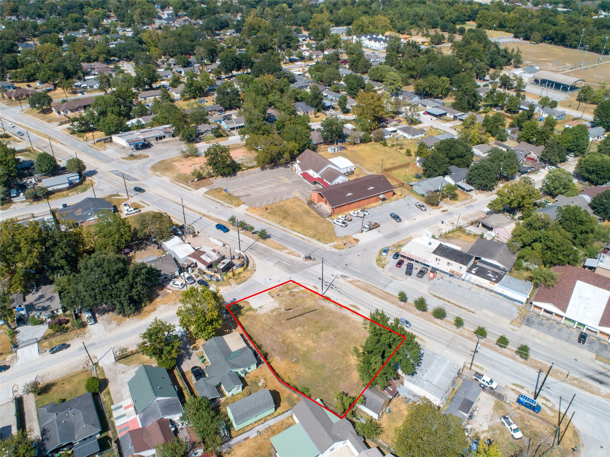 9625 Fulton Street Houston, TX 77076 - Photo 6 of 14 an aerial view of residential houses with outdoor space