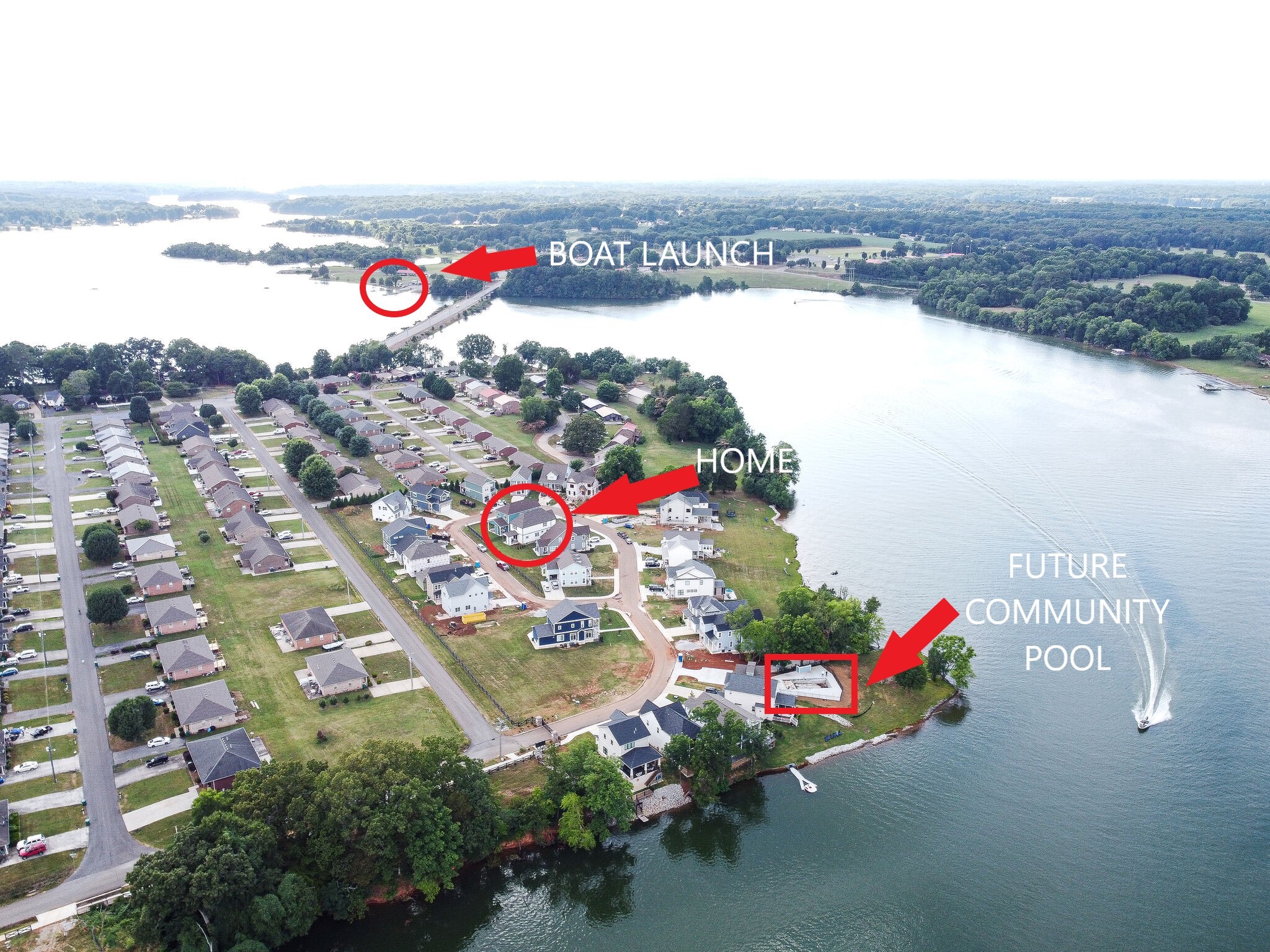 111 Barefoot Way Winchester, TN 37398 - Photo 33 of 33 an aerial view of residential houses with outdoor space