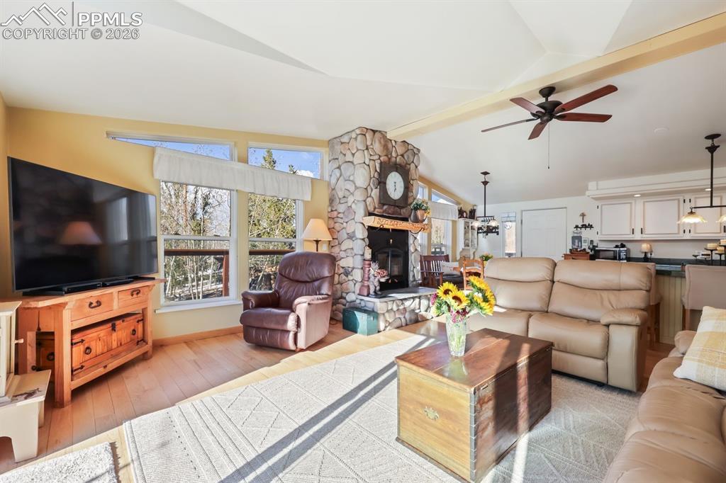 7260 Remington Road Como, CO 80432 - Photo 18 of 47 Cozy wood fireplace!