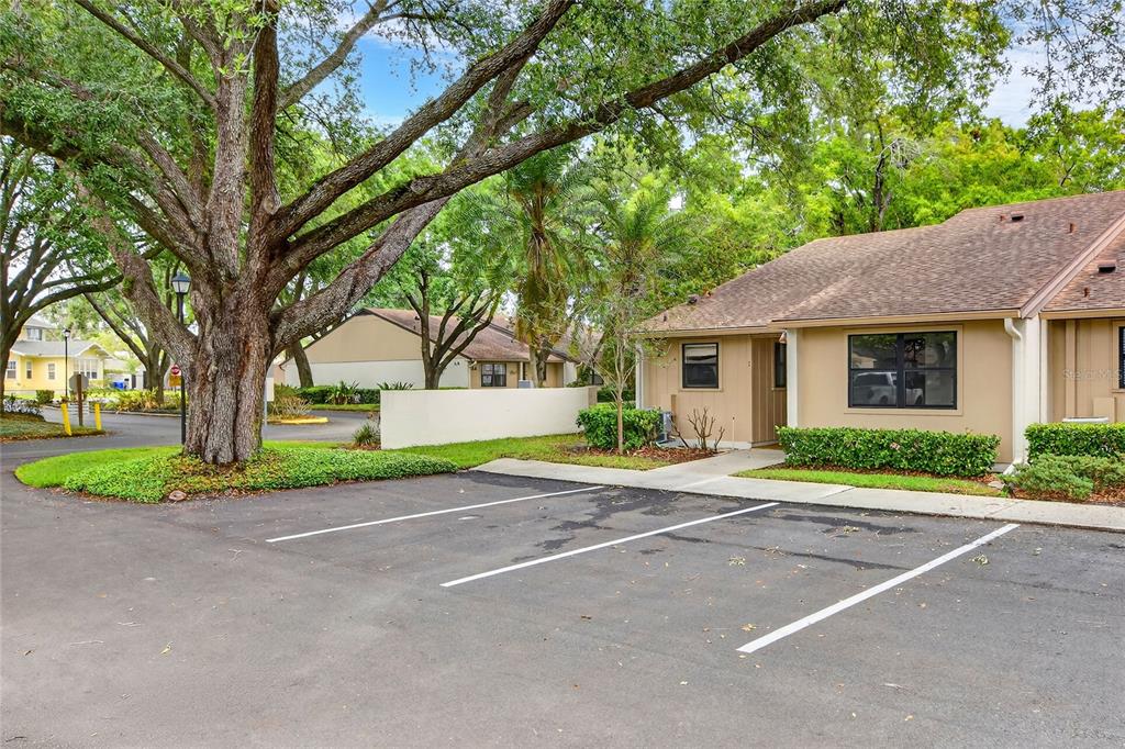 2025 Sylvester Road, Unit E1 Lakeland, FL 33803 - Photo 5 of 37 a front view of a house with a yard and trees