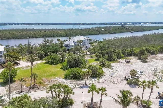 a view of a lake with a beach