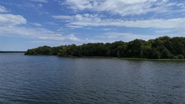 a view of lake and mountain
